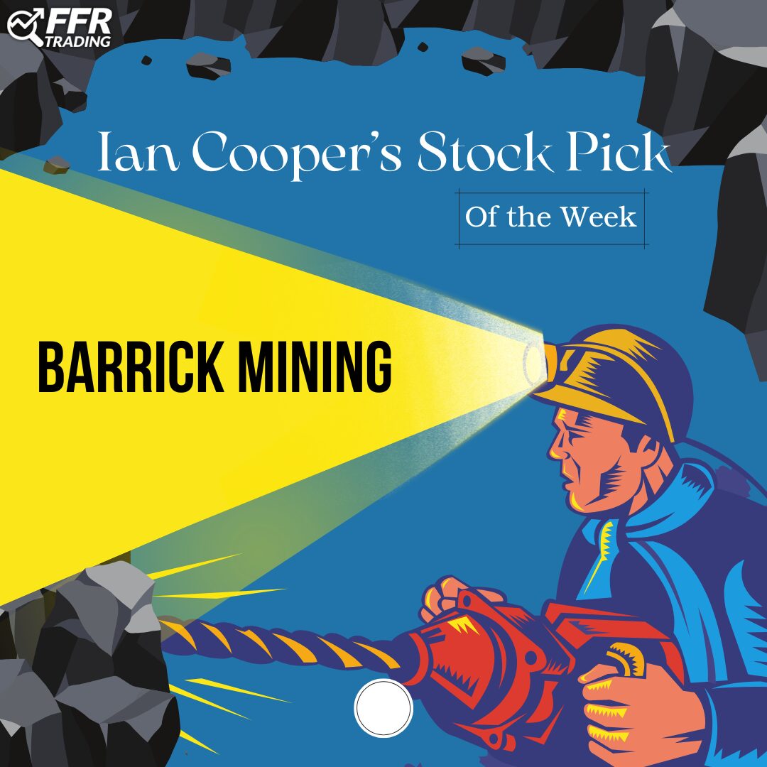 Barrick Mining stock chart rising alongside record-breaking gold prices