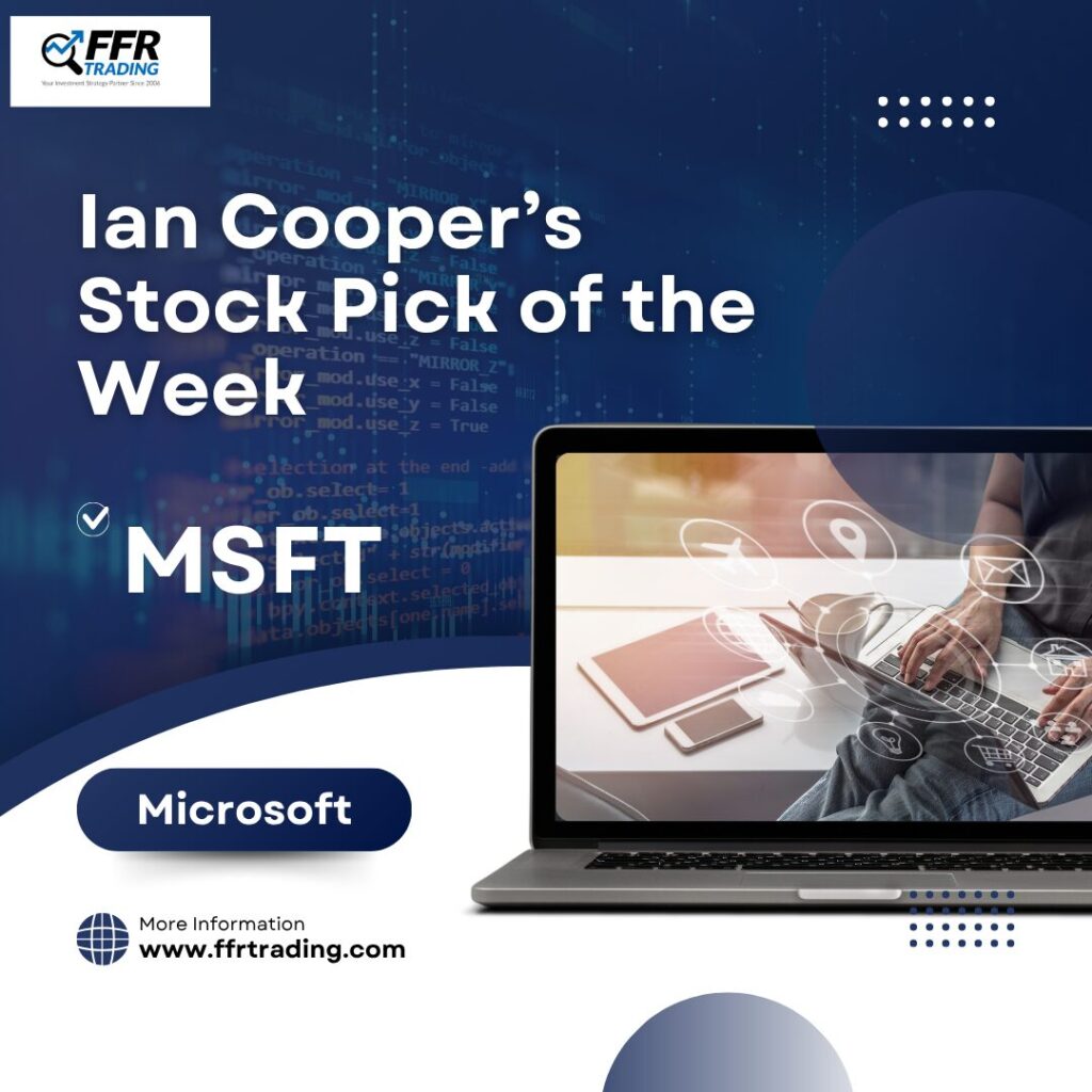 Microsoft stock chart showing support level and potential rebound