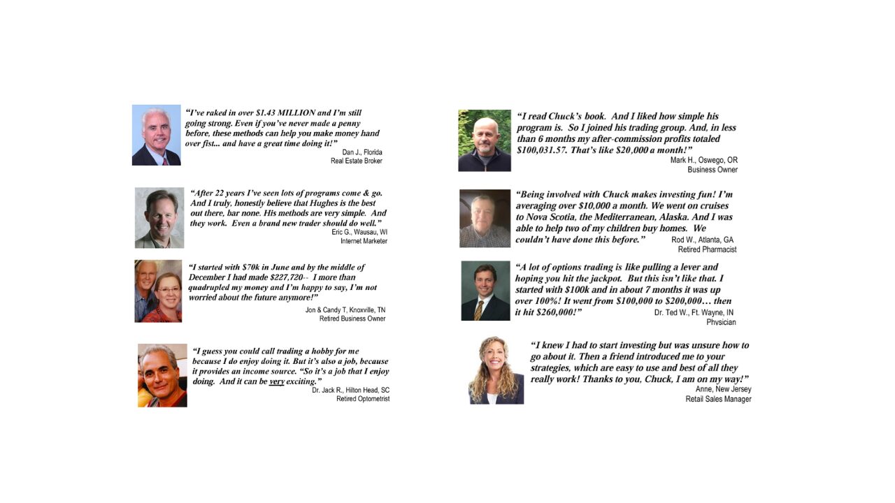 Chuck Hughes Testimonials